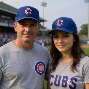 Cubs baseball adjustable blue cap, perfect for all, genuine merchandise brand